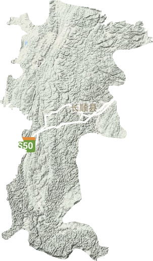长顺县地形图