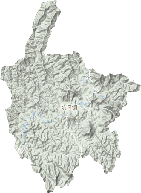 坑口镇地形图