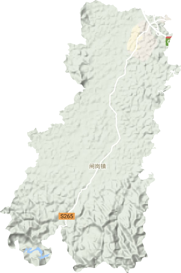 闸岗镇地形图