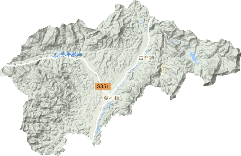 莫村镇地形图