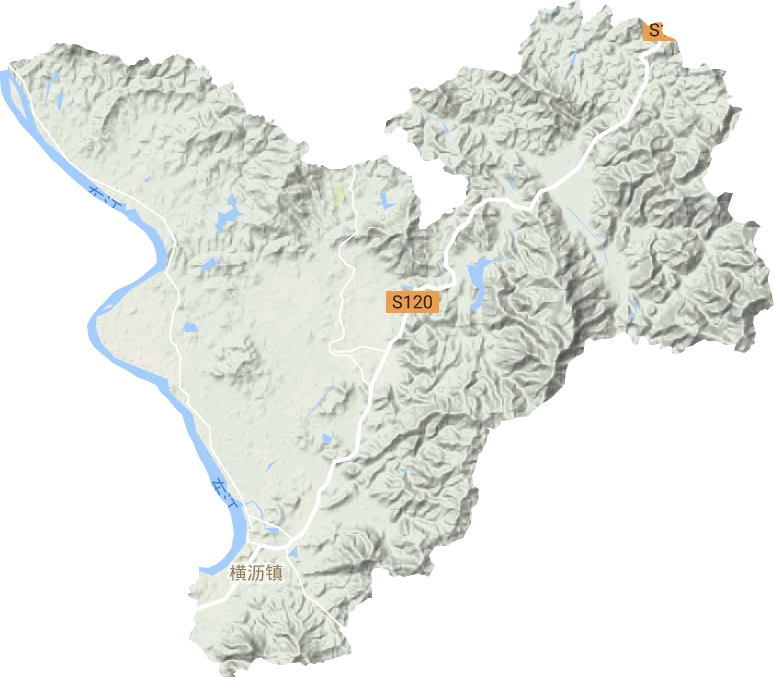 横沥镇地形图