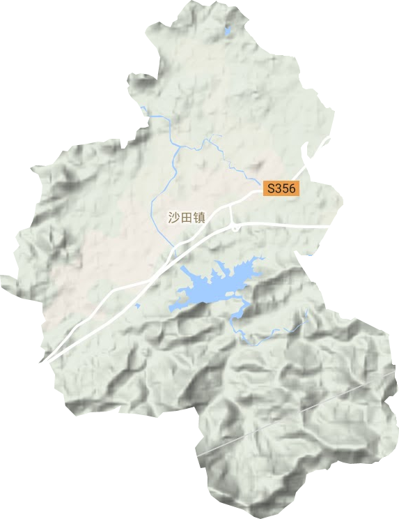 沙田镇地形图