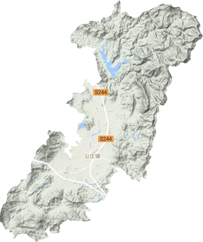 公庄镇地形图