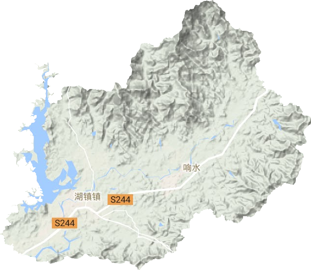 湖镇镇地形图