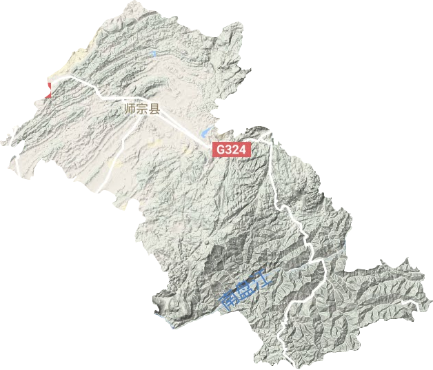 师宗县地形图