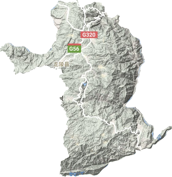 龙陵县地形图