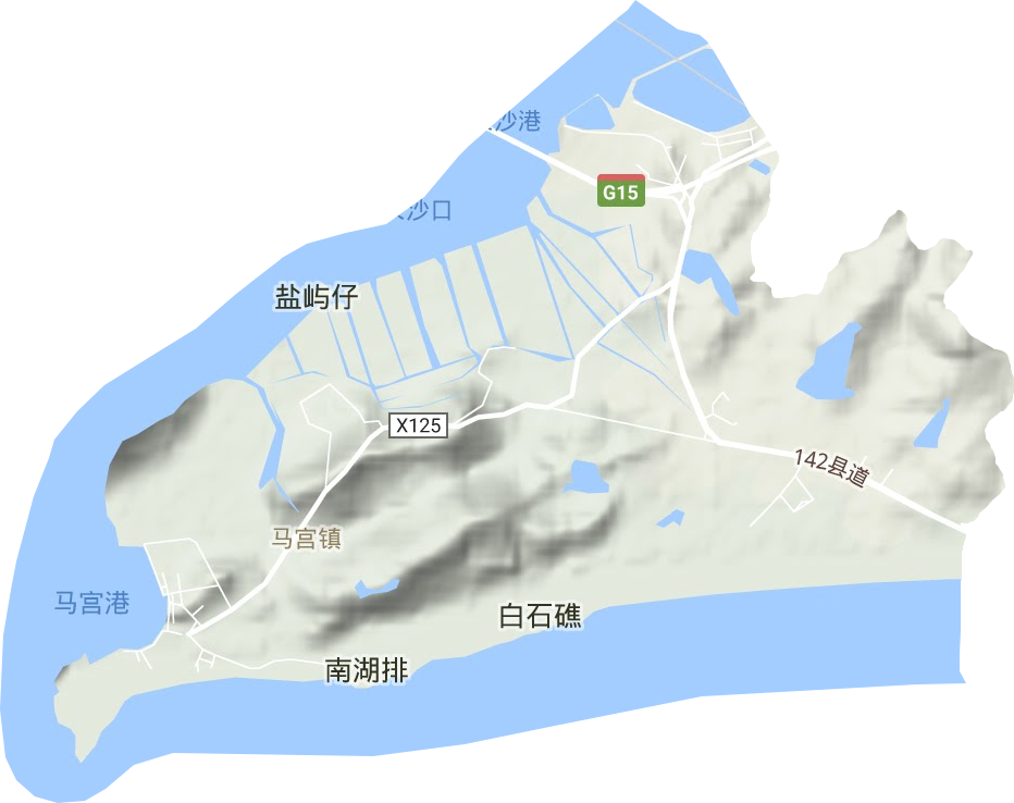 马宫街道地形图