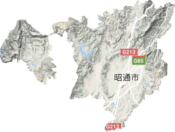 昭阳区地形图