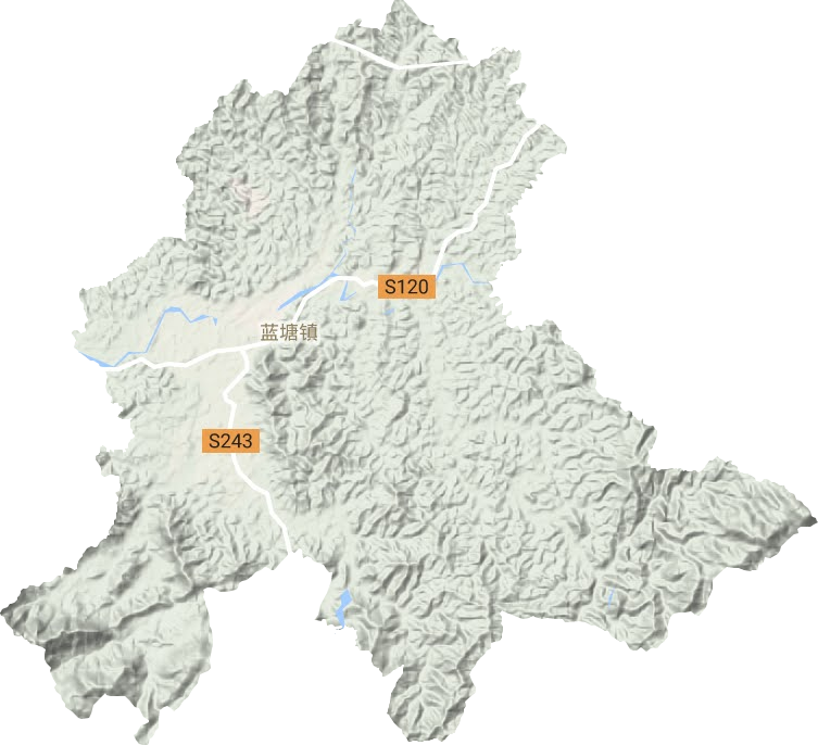 蓝塘镇地形图