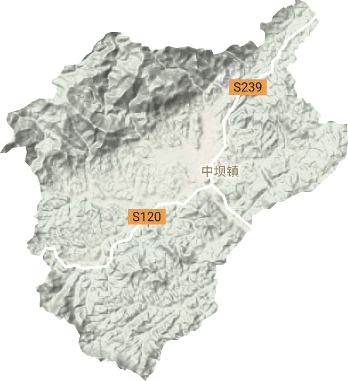中坝镇地形图