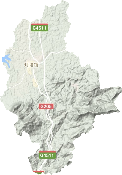 灯塔镇地形图