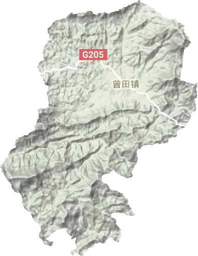 曾田镇地形图