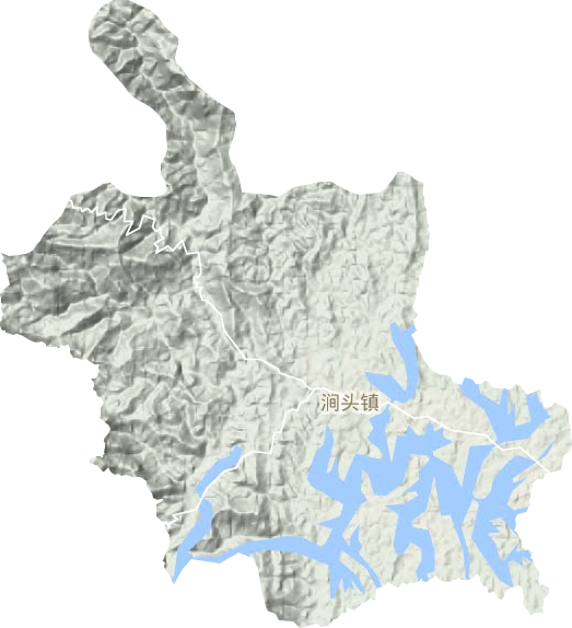 涧头镇地形图