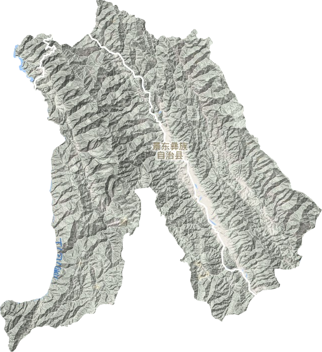 景东彝族自治县地形图