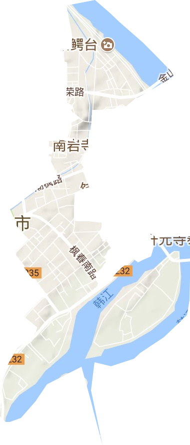 城西街道地形图