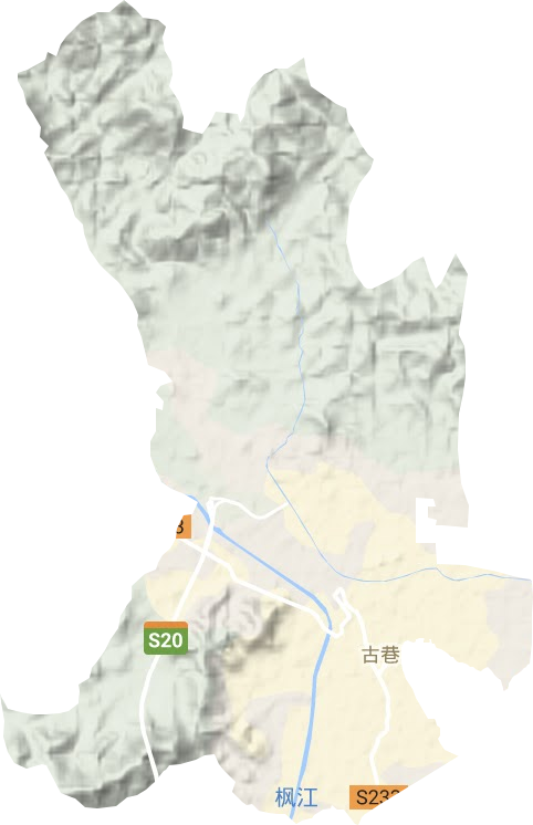 古巷镇地形图