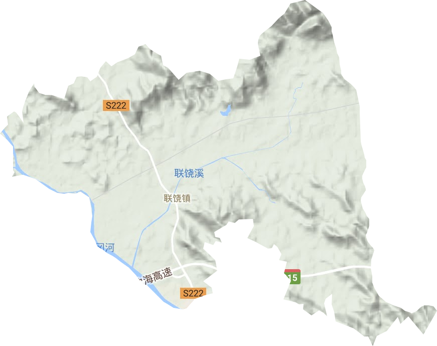 联饶镇地形图