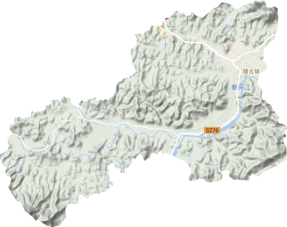 腰古镇地形图