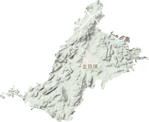 金鸡镇地形图
