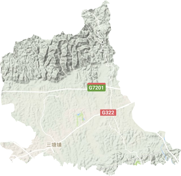 三塘镇地形图