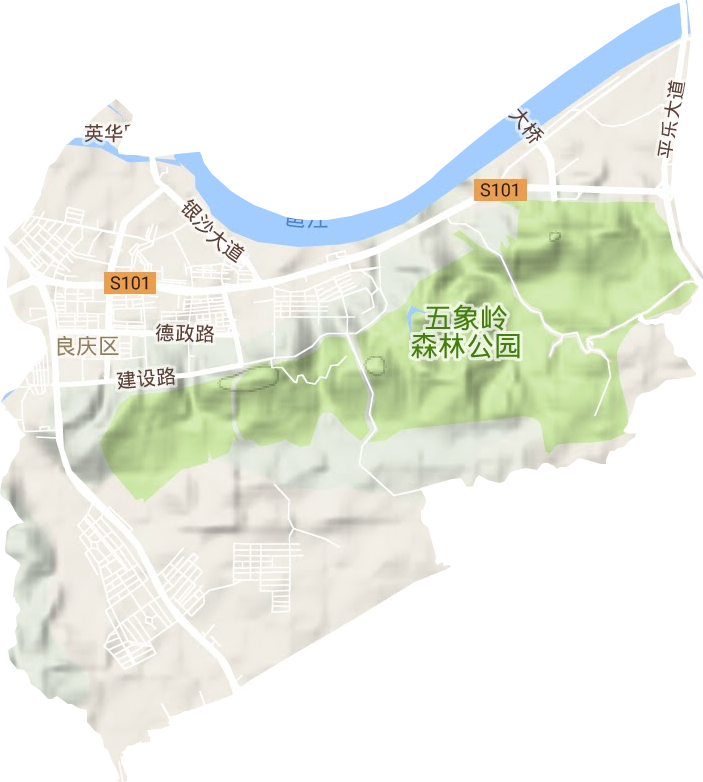 大沙田街道地形图
