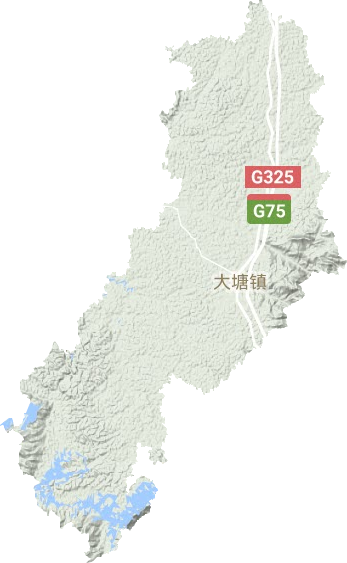 大塘镇地形图