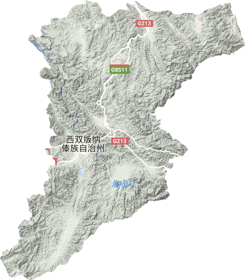 景洪市地形图