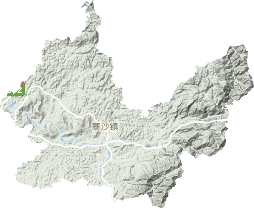 寨沙镇地形图