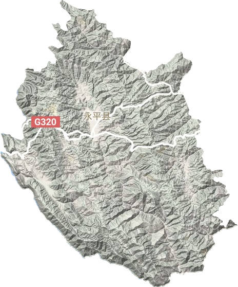 永平县地形图