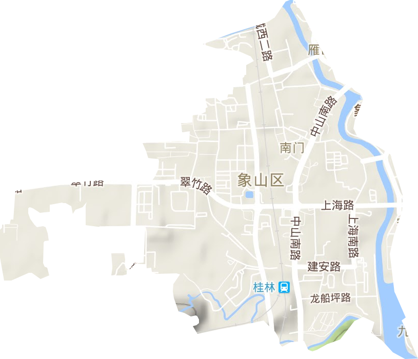 南门街道地形图