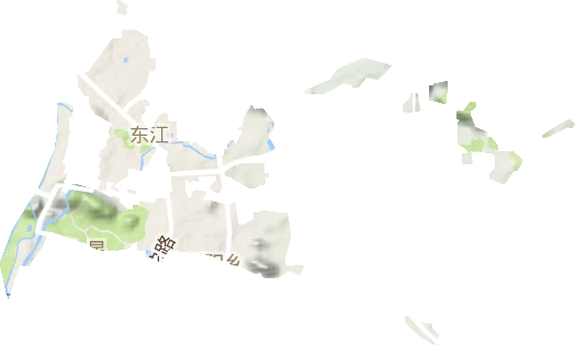 东江街道地形图