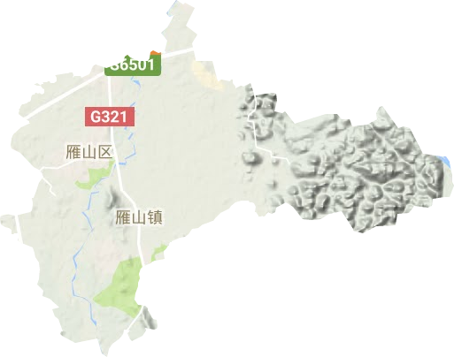 雁山镇地形图