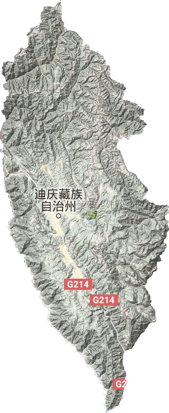 香格里拉市地形图