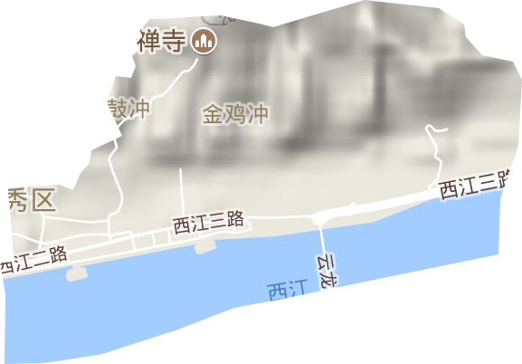 城东街道地形图