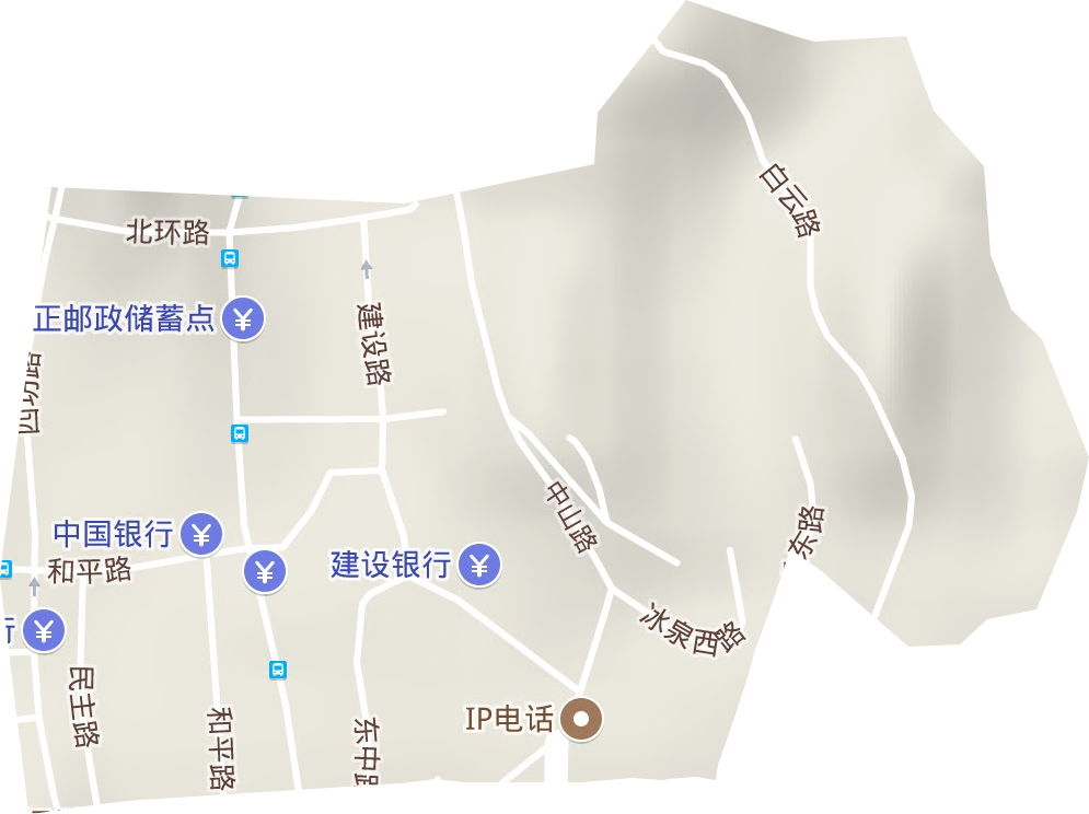 城中办街道事处地形图