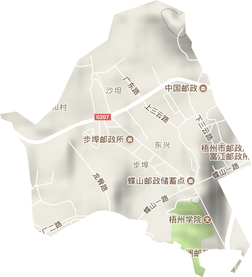 东兴街道地形图