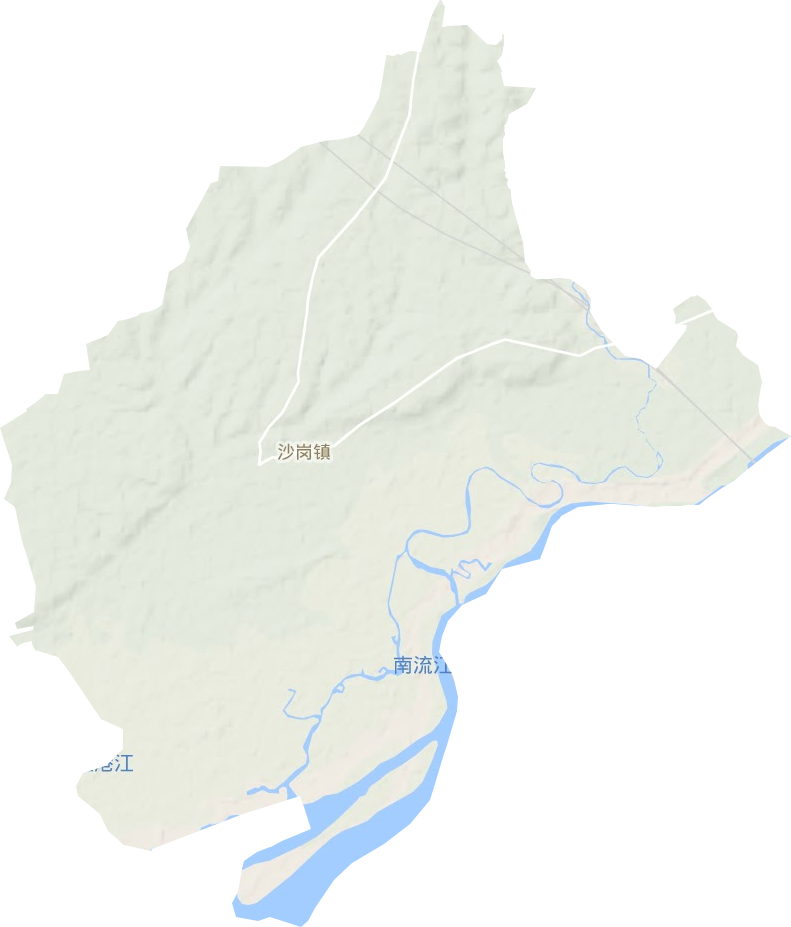沙岗镇地形图