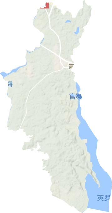 山口镇地形图