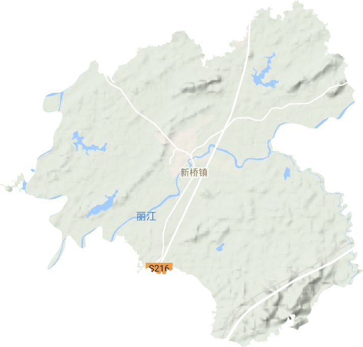 新桥镇地形图