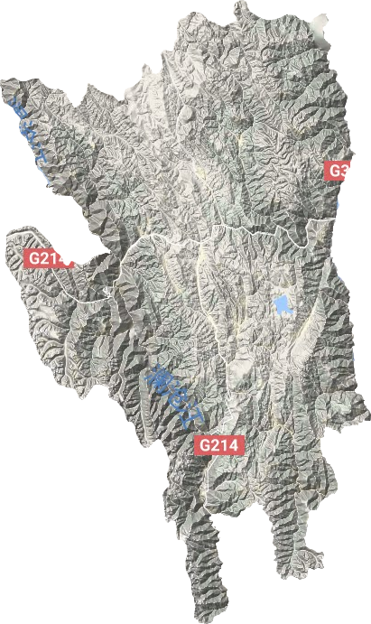 芒康县地形图