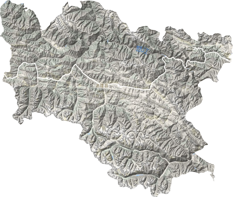洛隆县地形图