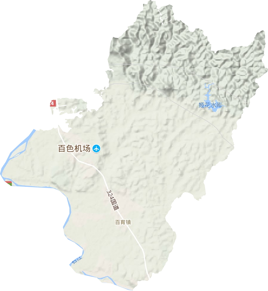 百育镇地形图