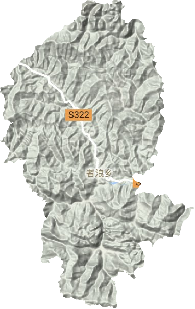 者浪乡地形图