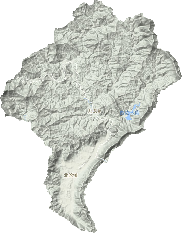 北陀镇地形图