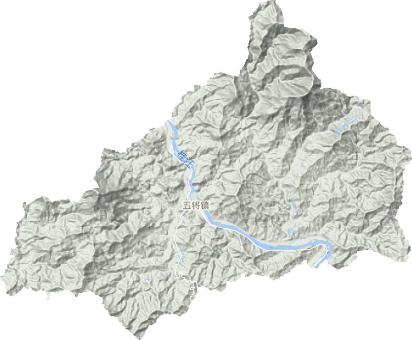 五将镇地形图