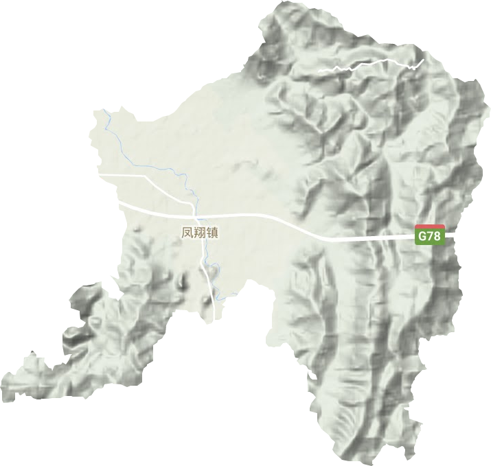 凤翔镇地形图