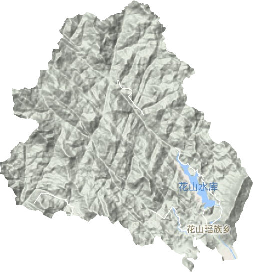 花山瑶族乡地形图