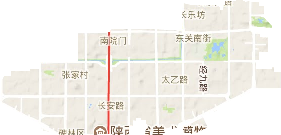 碑林区地形图