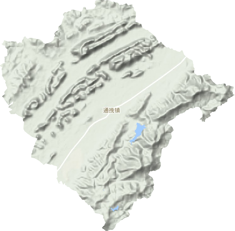 通挽镇地形图