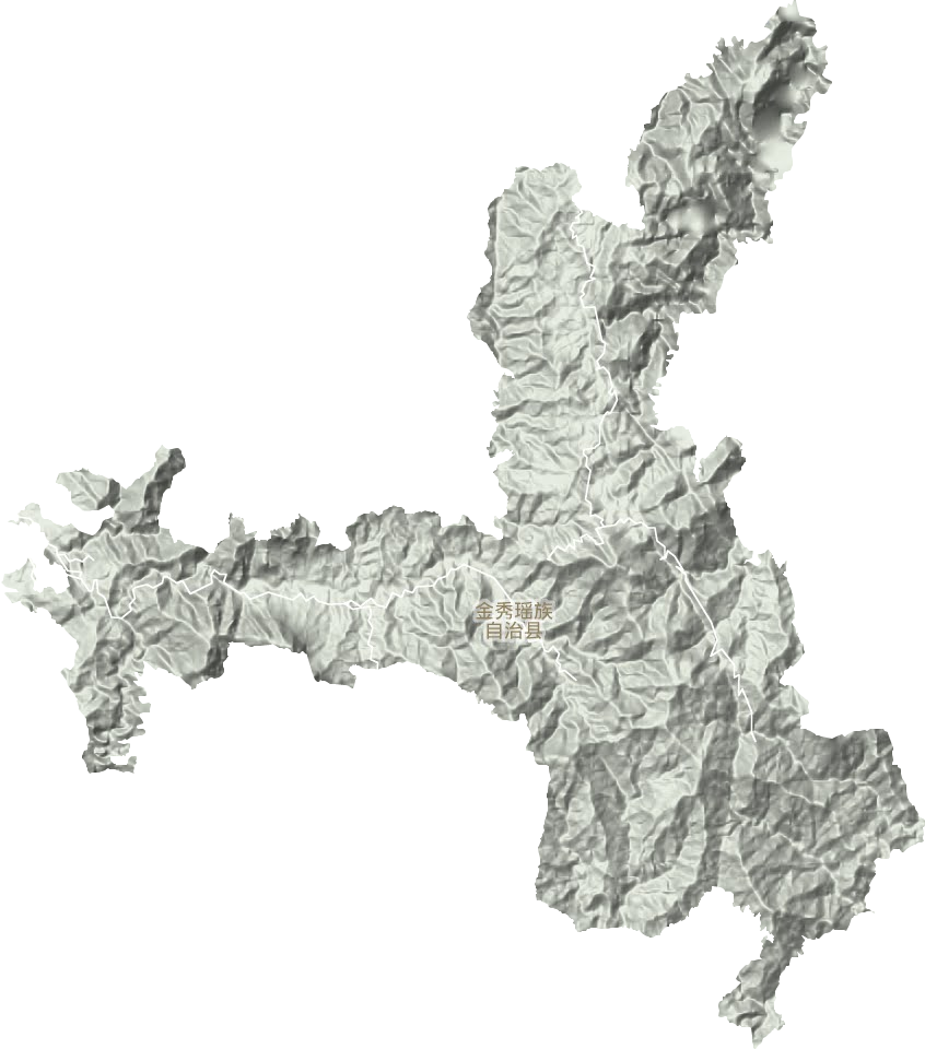 金秀镇地形图